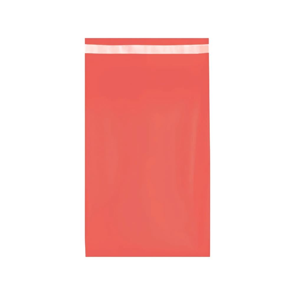 Bolsa para Envíos Ecommerce y Courier 20x30 cm Pack 100 Unidades Polietileno con Cierre Adhesivo de Seguridad Rojo