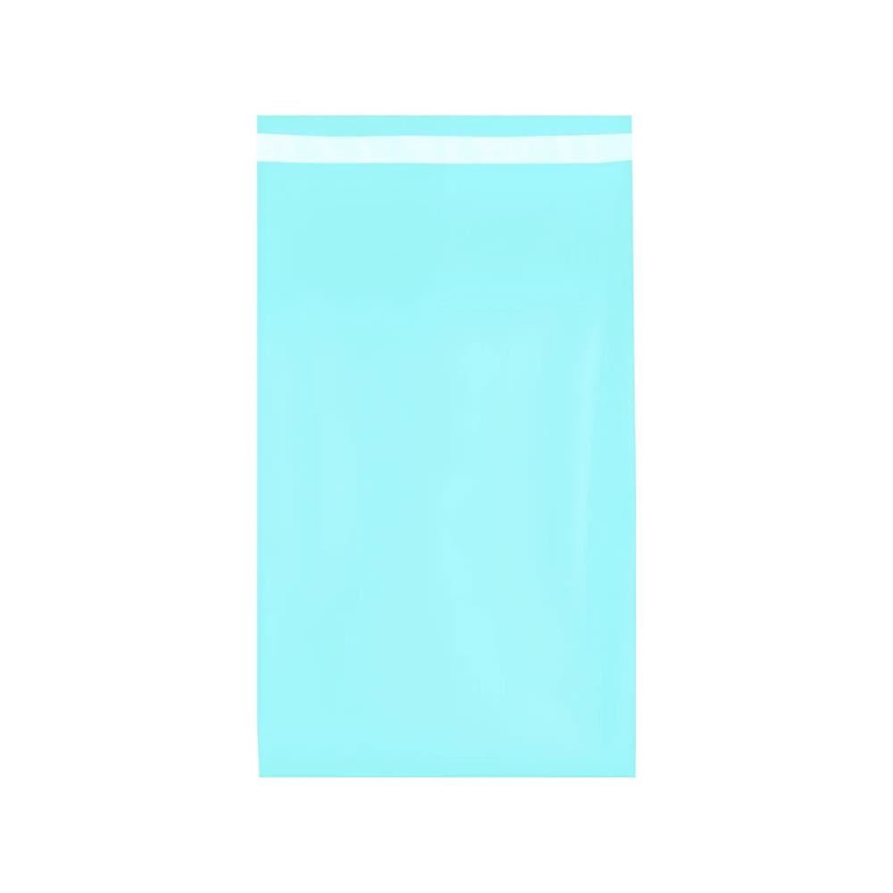 Bolsa para Envíos Ecommerce y Courier 25x38 cm Pack 100 Unidades Polietileno con Cierre Adhesivo de Seguridad Celeste