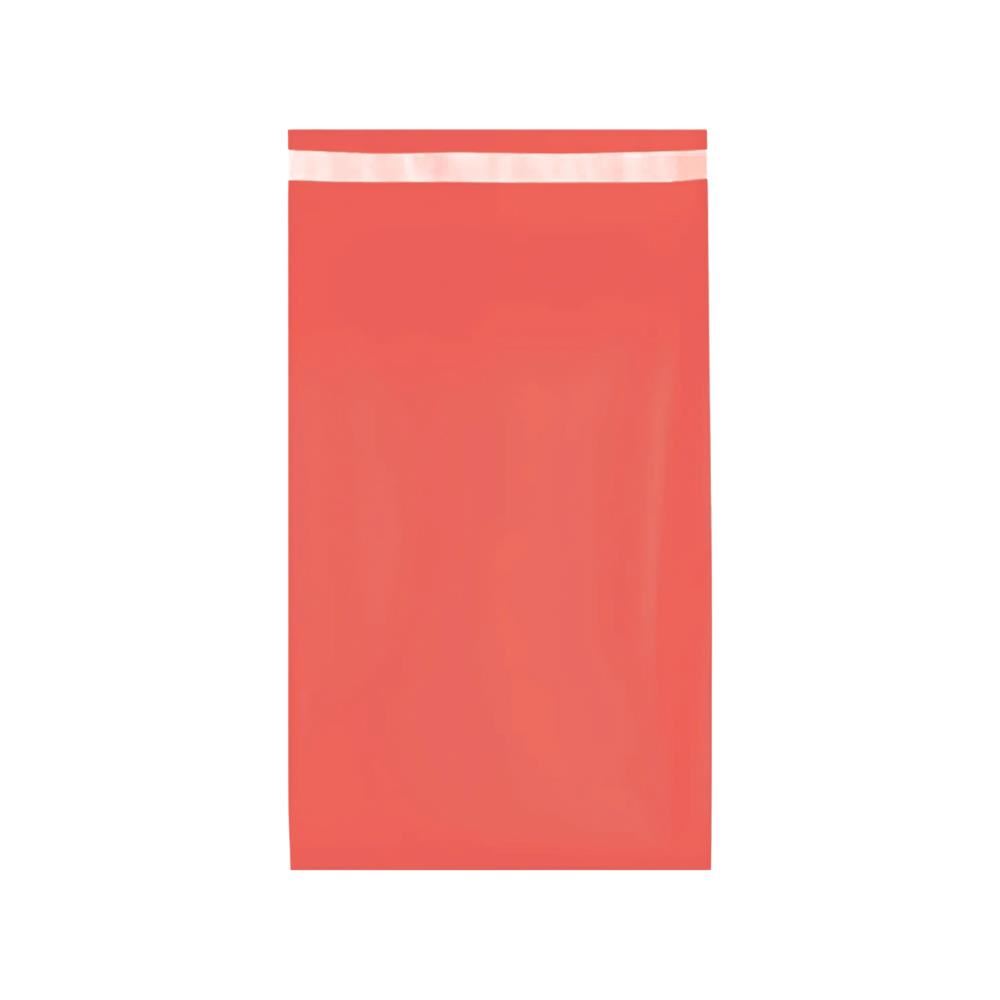 Bolsa para Envíos Ecommerce y Courier 25x38 cm Pack 100 Unidades Polietileno con Cierre Adhesivo de Seguridad Rojo