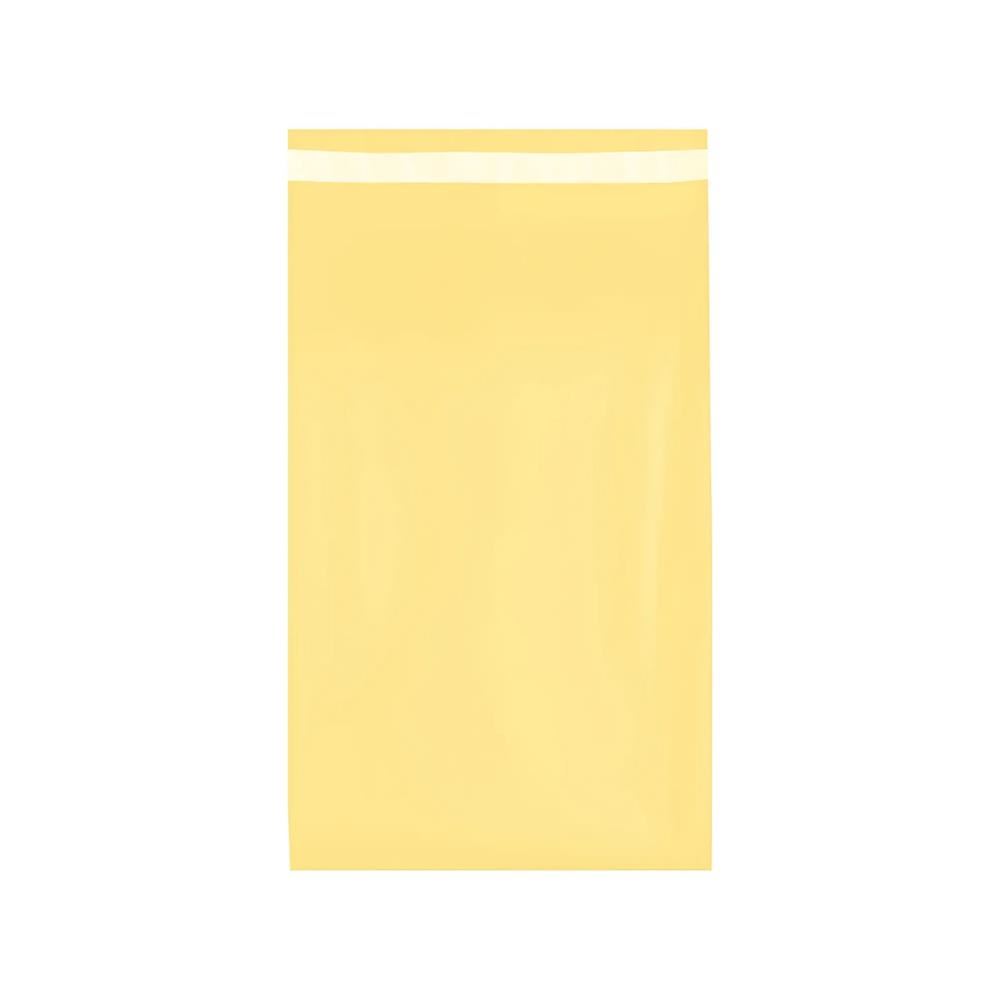 Bolsa para Envíos Ecommerce y Courier 35x50 cm Pack 100 Unidades Polietileno con Cierre Adhesivo de Seguridad Amarillo