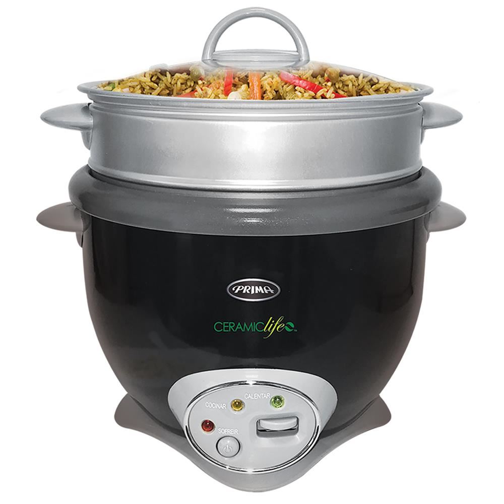 Olla Electrica Arrocera Vaporera Para Cocinar Sano Arroz Carnes Mariscos 6  Tazas