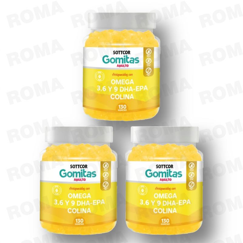 PACK 3 GOMITAS OMEGA 3 390 SOTTCORLABS