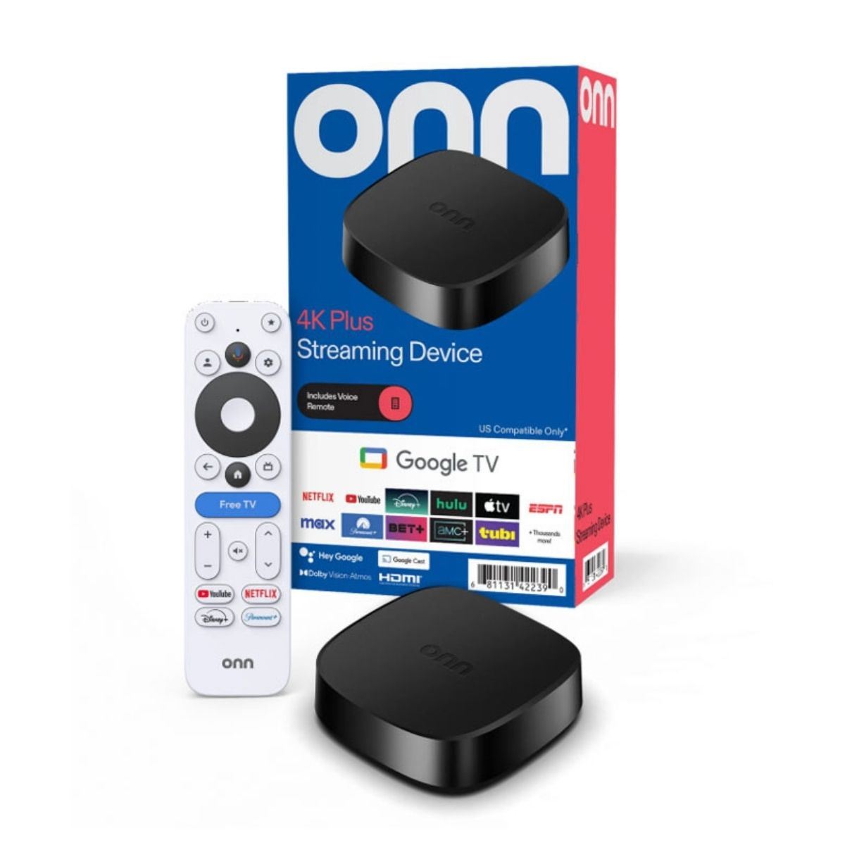 Streaming Watch Onn. 4K Plus 16GB Google TV con Control Remoto