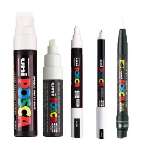 Set Marcadores Posca Punta 5M X 6 Dark