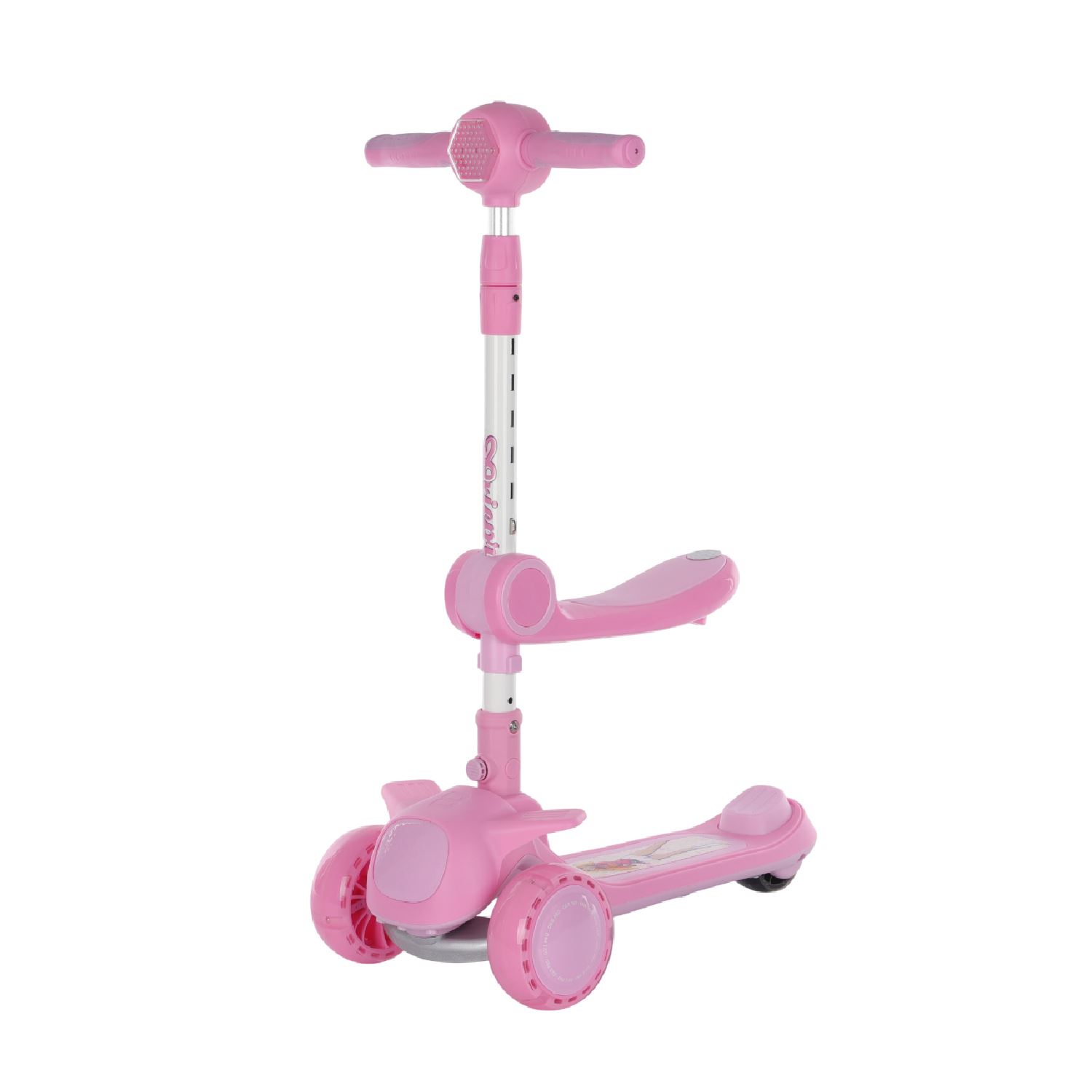 Scooter Lexus con asiento Oxie Pro bluetooth rosado blanco