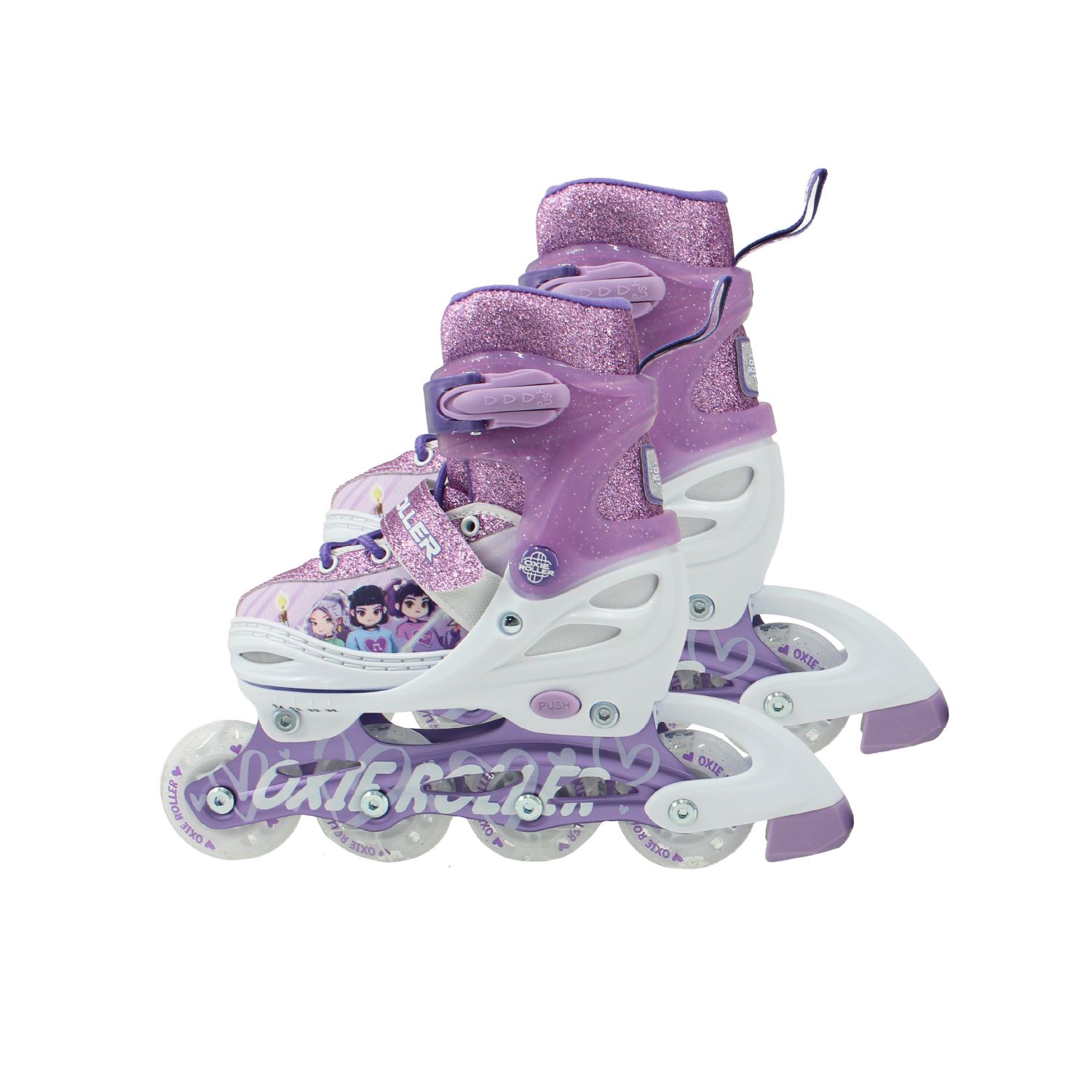 Patines lineal oxie roller ajustable S 31-34 oxie pro morado