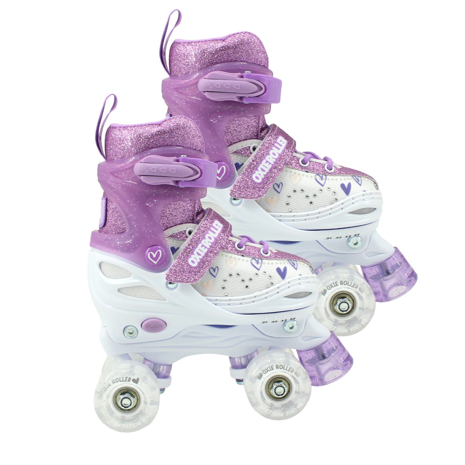 Patines oxie roller ajustable S 31-34 oxie pro morado blanco
