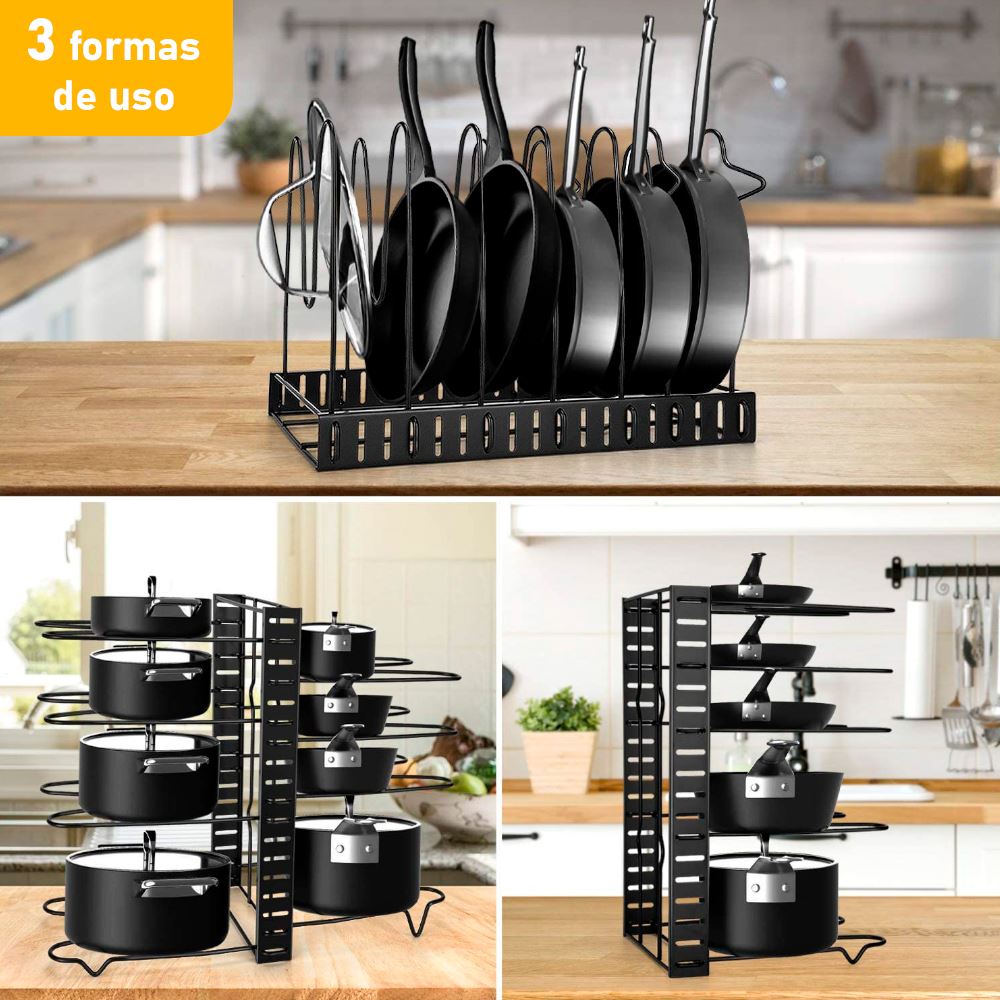 Rack Organizador Ollas Menaje Tablas Tapas Expandible