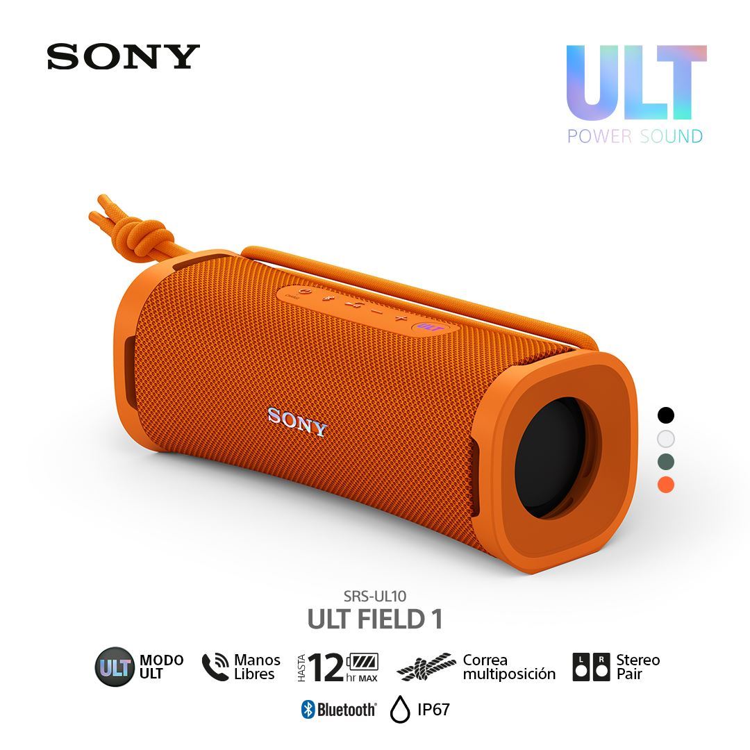 Parlante Sony con Bluetooth SRS-ULT10 Portátil ULT FIELD 1 - Naranja