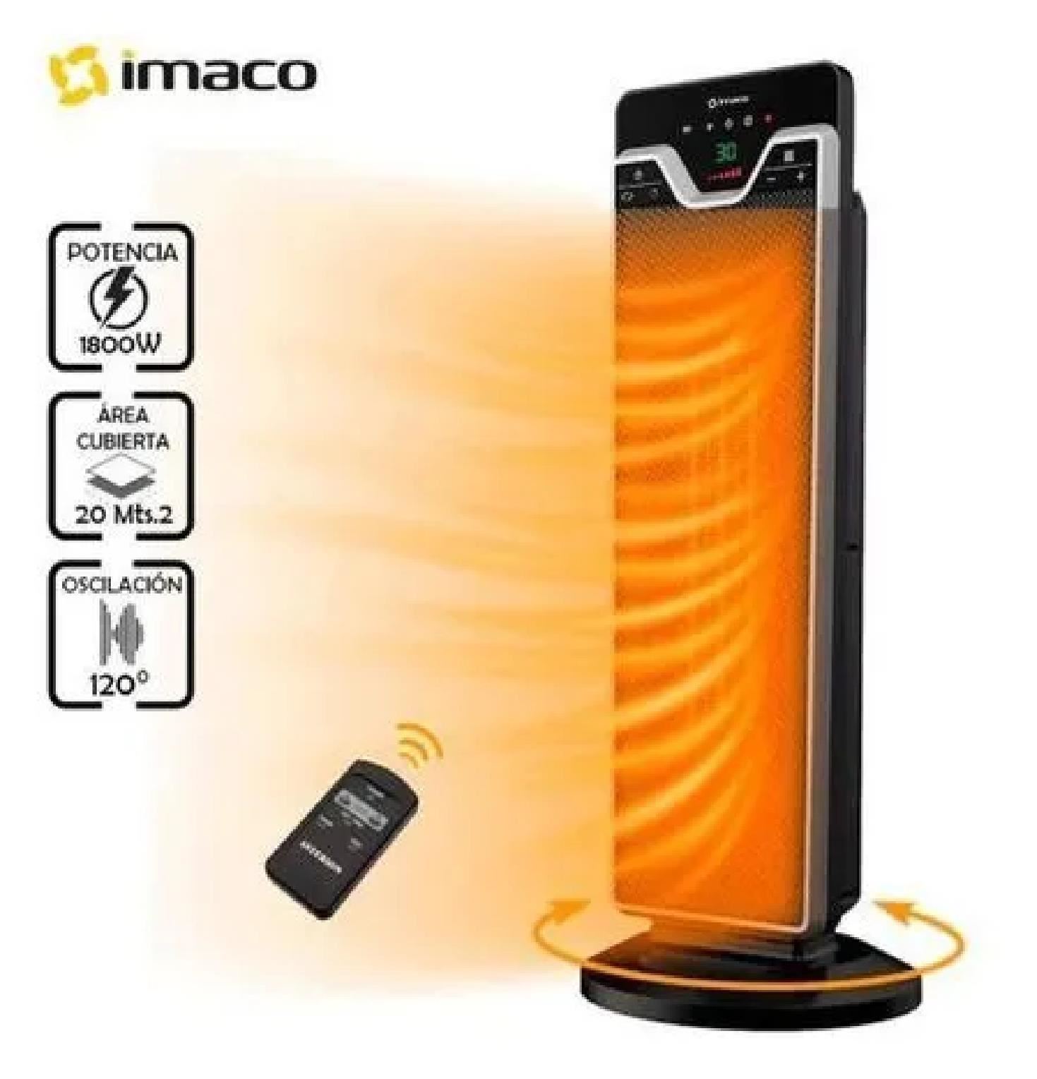Termoventilador Torre Imaco ITC3116 1800W- Negro