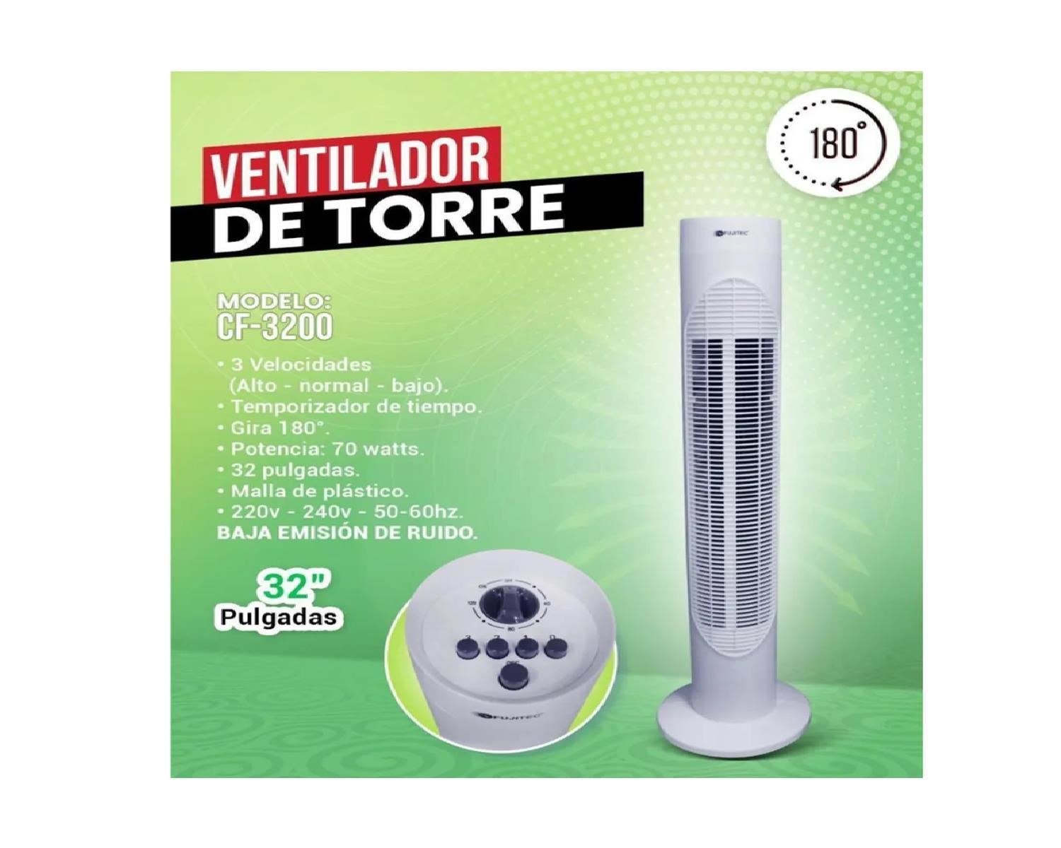 Ventilador de Torre FUJITEC CF-3200 de 32” sin Control - Blanco