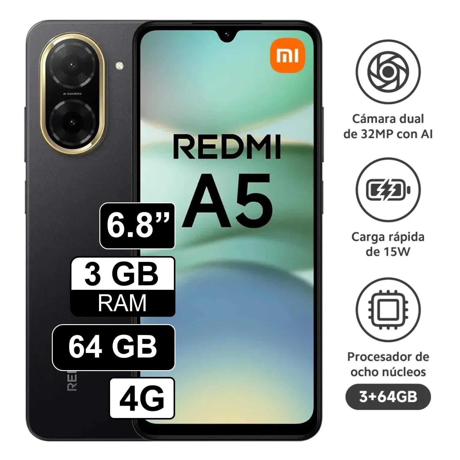 Smartphone Redmi A5 3GB / 64GB Midnight Black