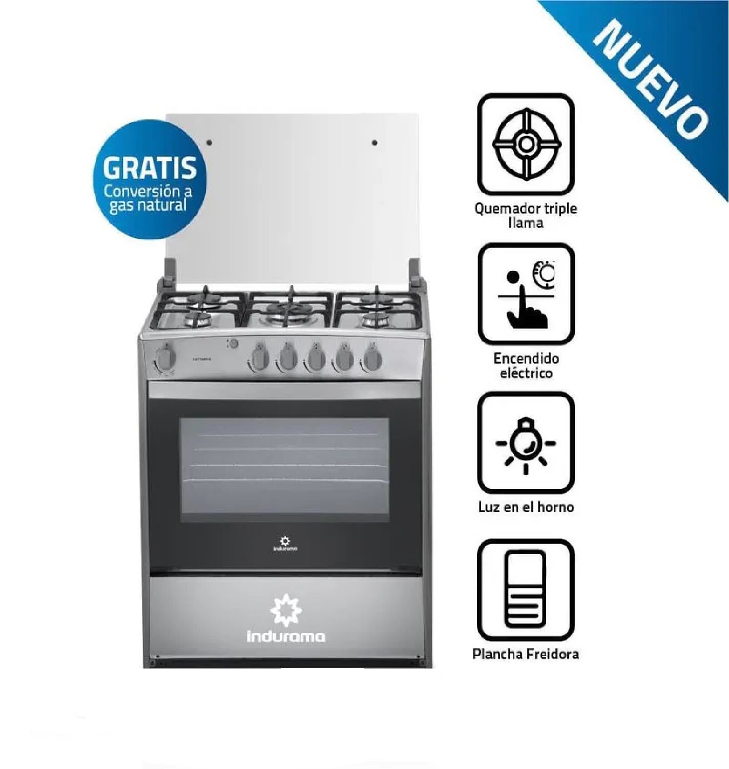 Cocina Indurama Cantabria Qz 5 Hornillas Croma