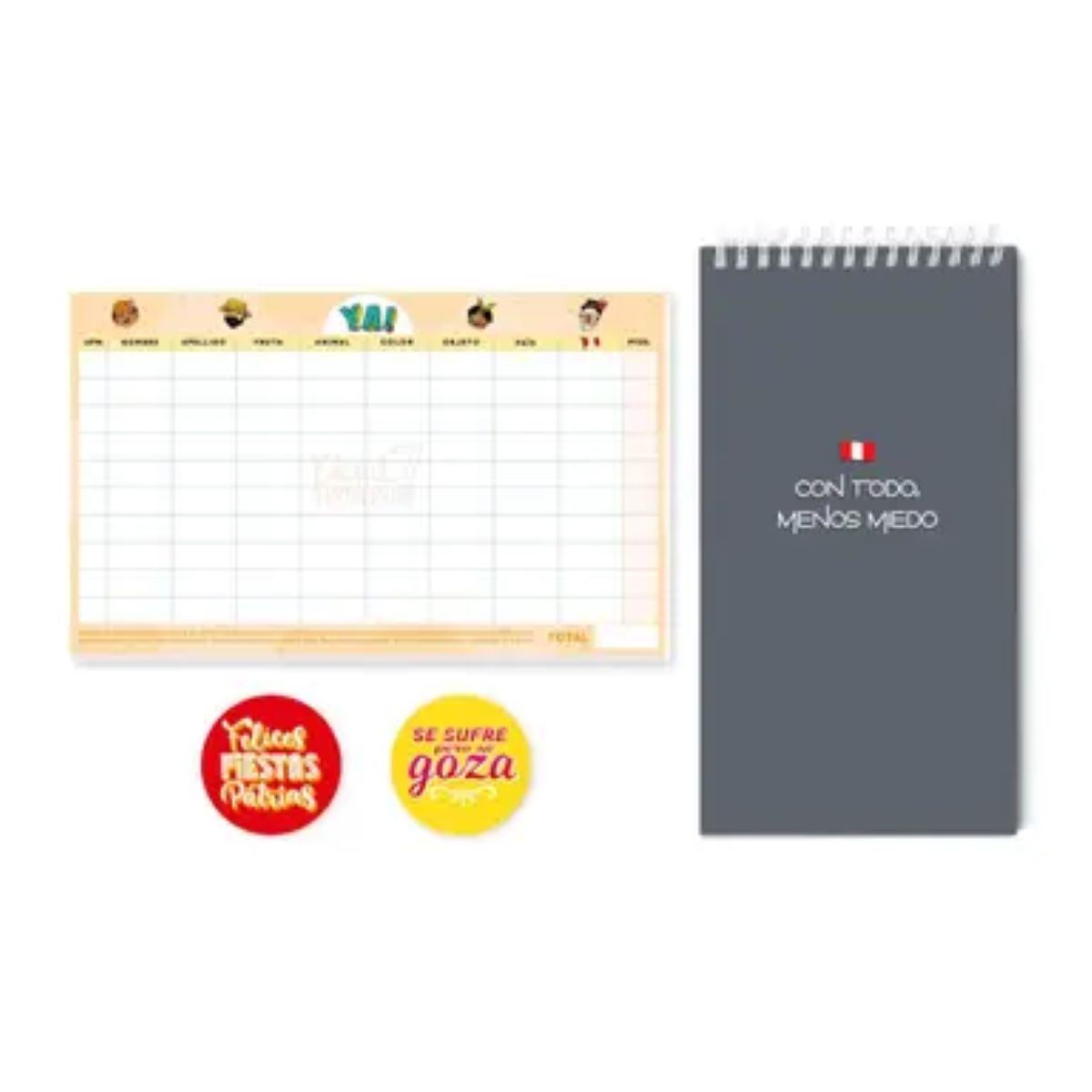 Pack de regalo Klads CTMM: libreta, tutti frutti, stickers