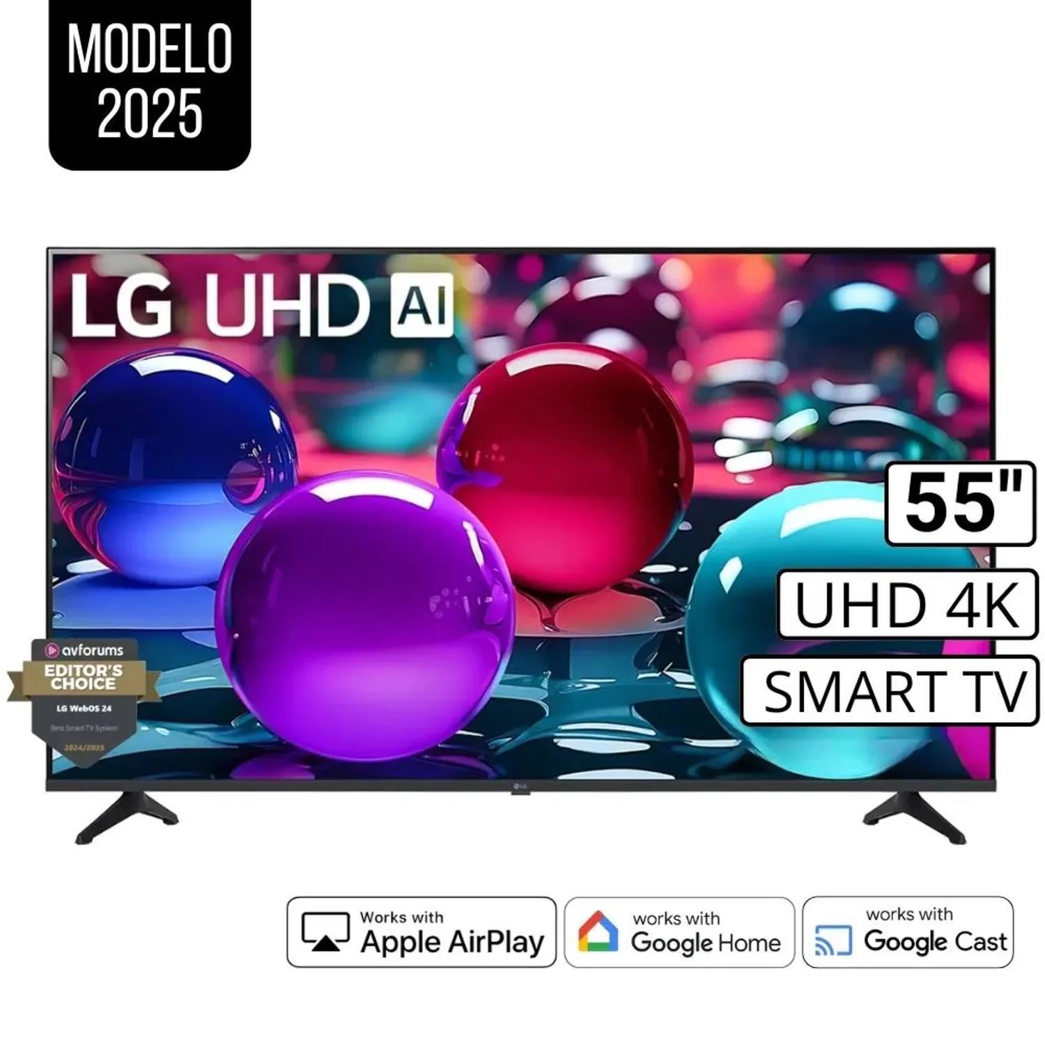TV LG 55" LED UHD 4K Thinq AI 55UA7300PSB Modelo 2025