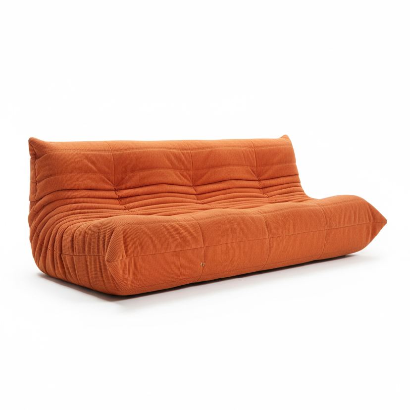 SOFÁ 3 CUERPOS ORUGA - Naranja