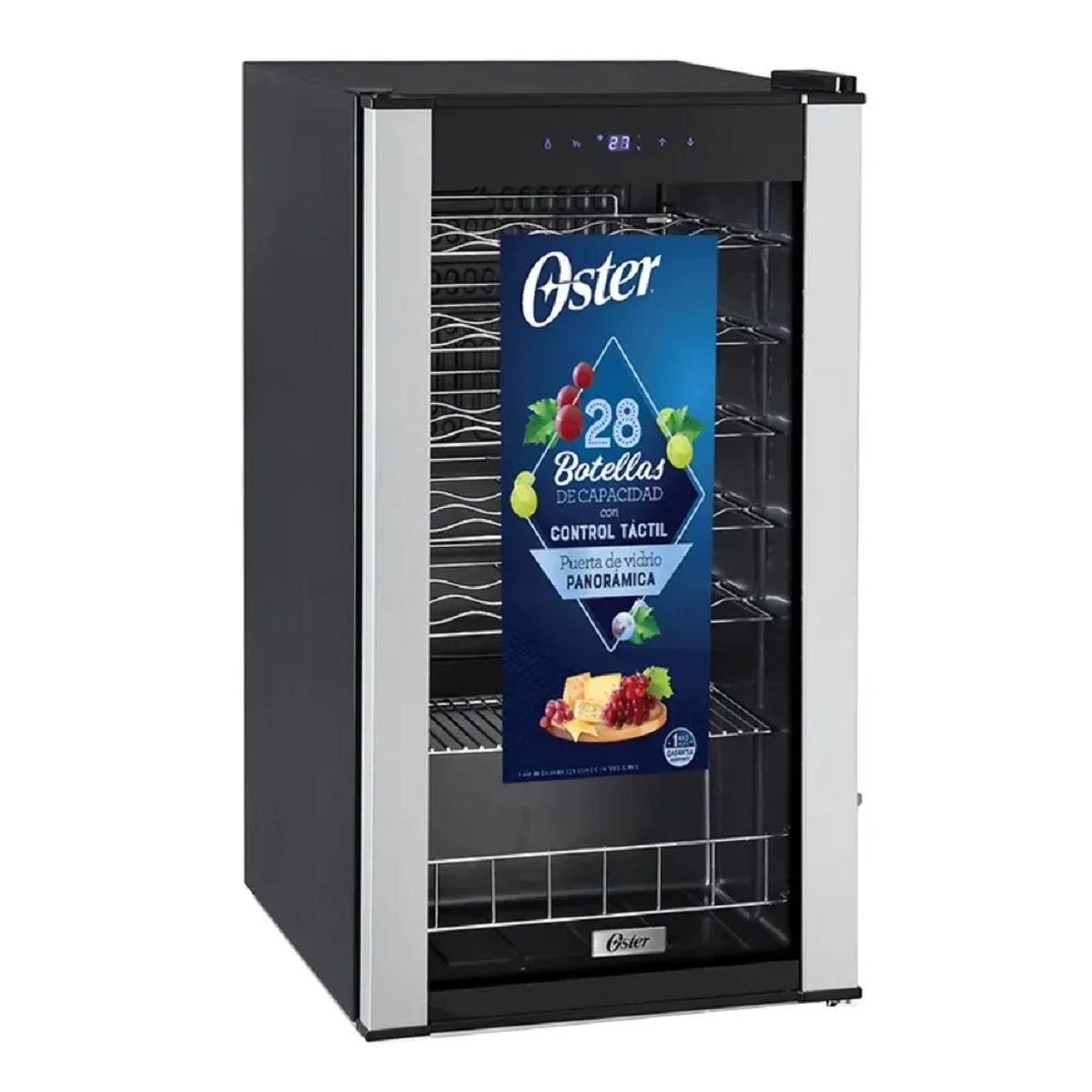 Vinera Oster OS-PWCC2800B para 28 Botellas 1 Puerta Negro