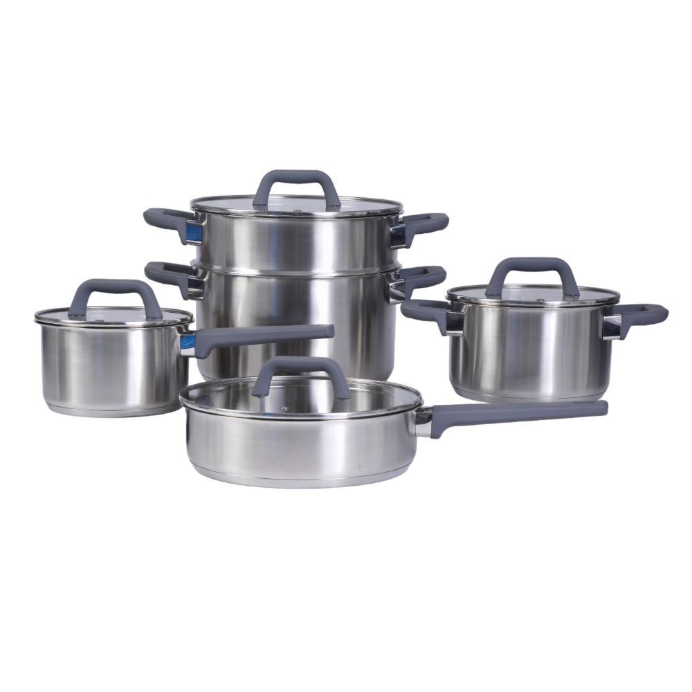 Juego de ollas Oster Beauford 9PZS Acero inoxidable Plateado