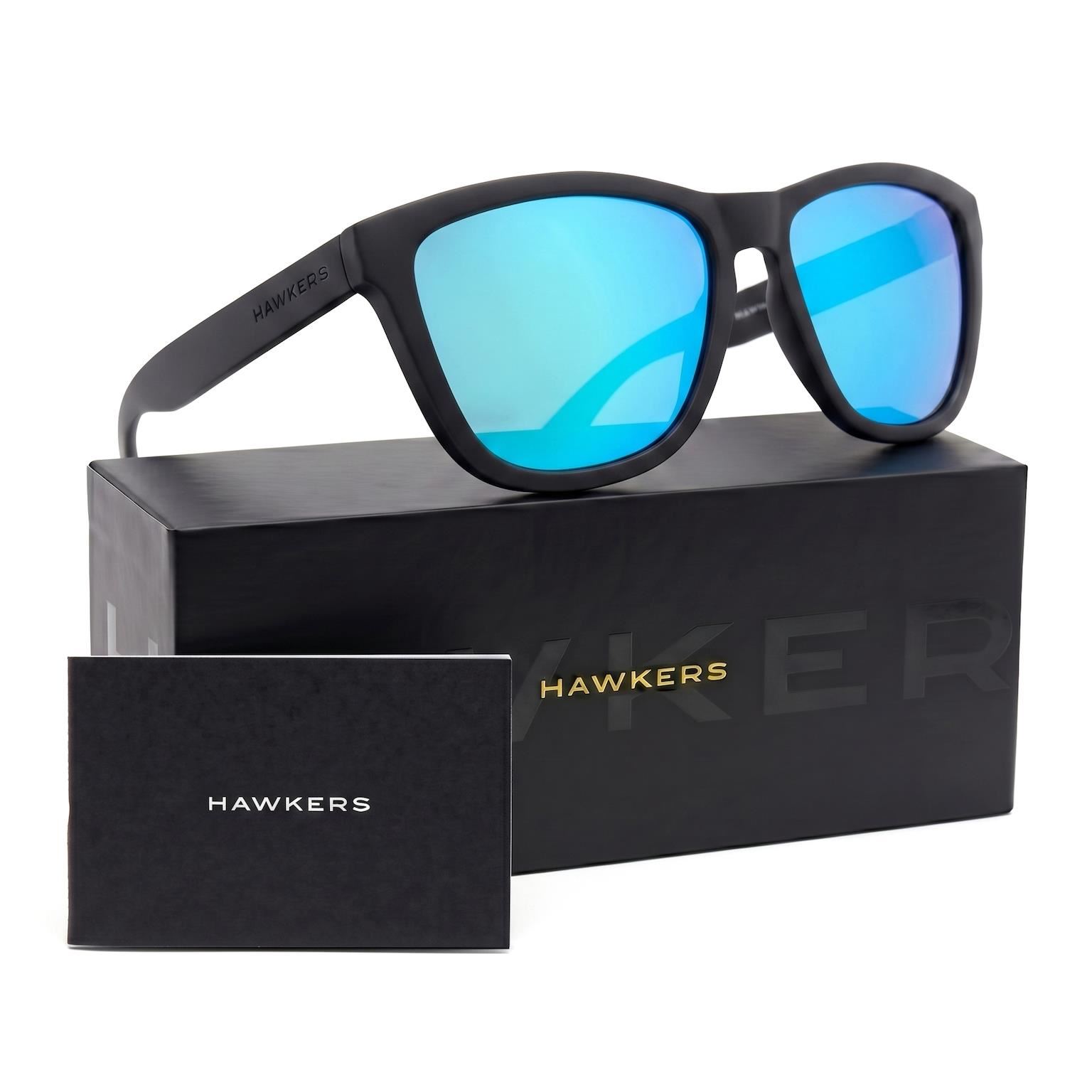 Lentes de Sol Hawkers One OTR30 Negro Carbon Celeste Espejado Talla 54mm