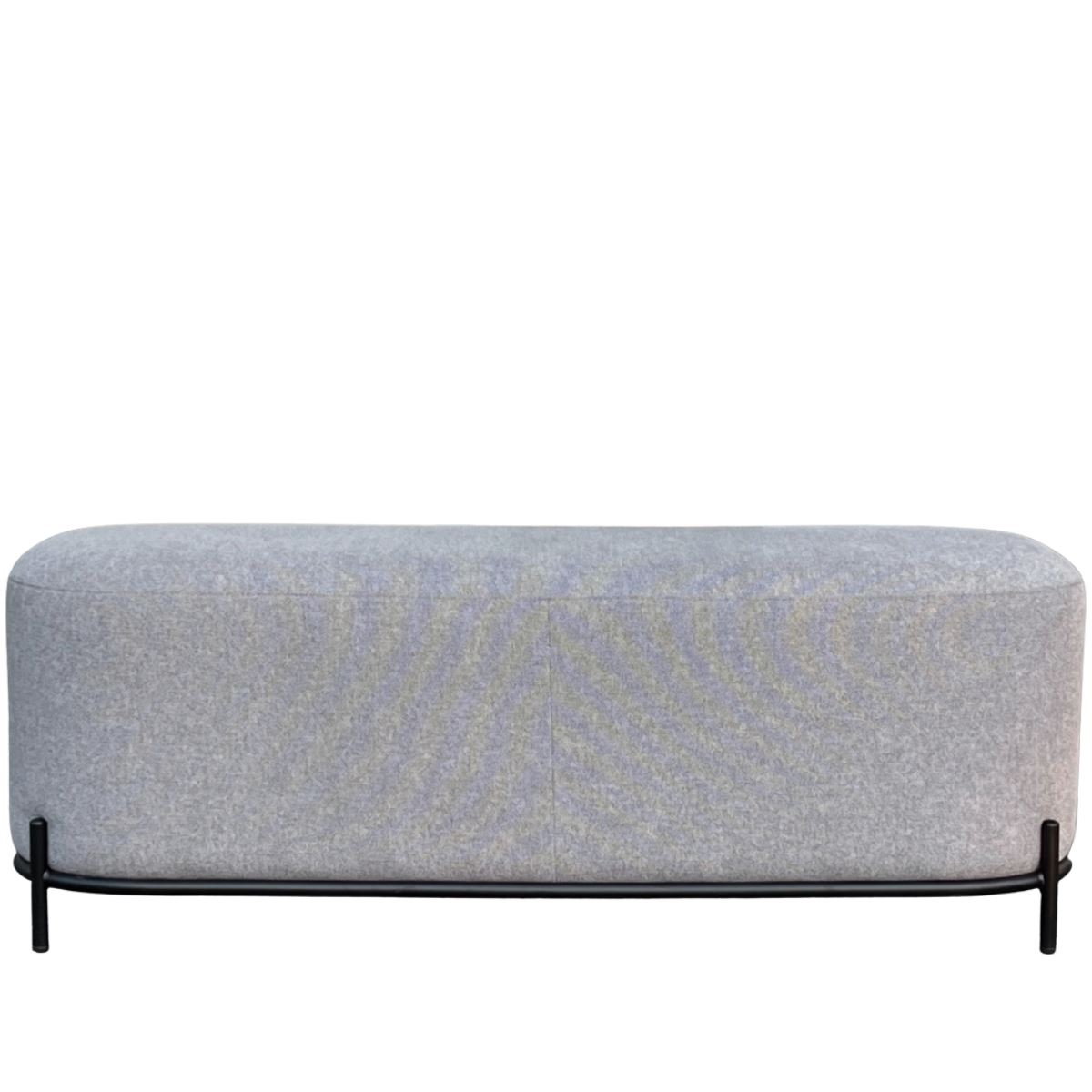 Puff Ottoman Gris 120x40 - Ziyaz