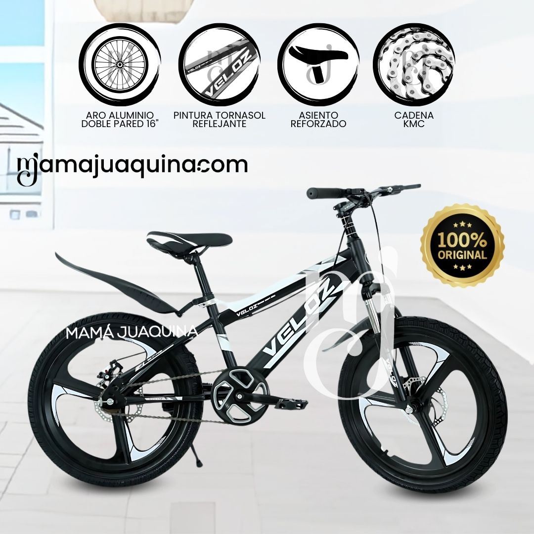 Bicicleta Para Niño Aro 16 «PALMEIRA ASPA» Negro