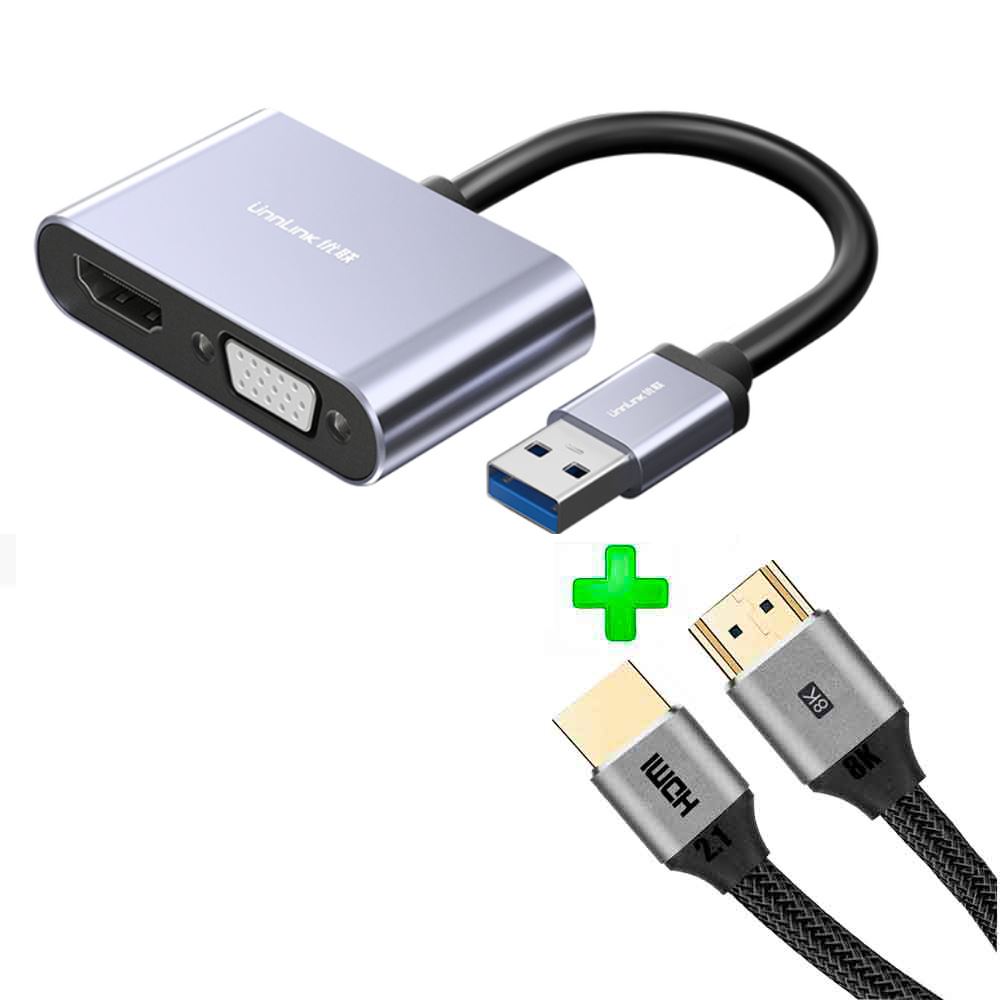 Cable Matters Reborn Adaptador USB A HDMI, 1080P A 60Hz USB