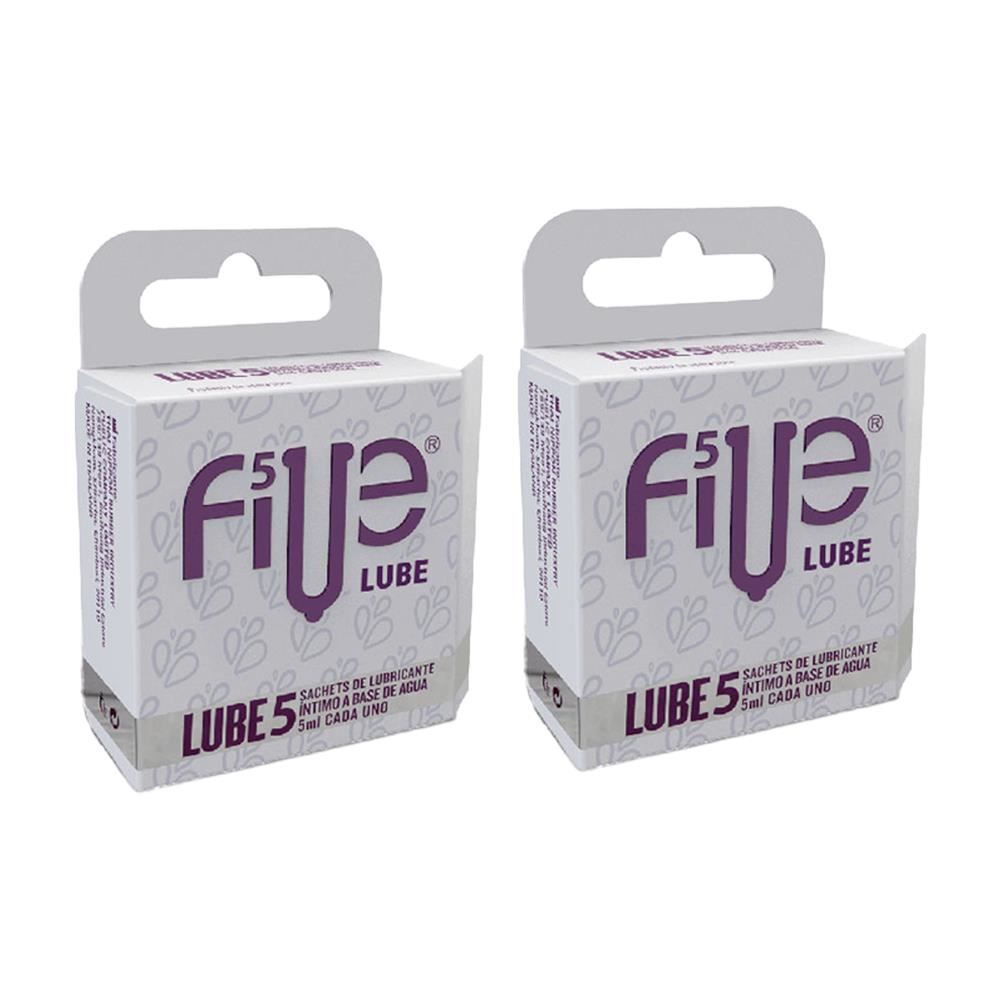 Pack 02 Cajas Lubricantes Dilatador Anal Vaginal Five A Base De Agua
