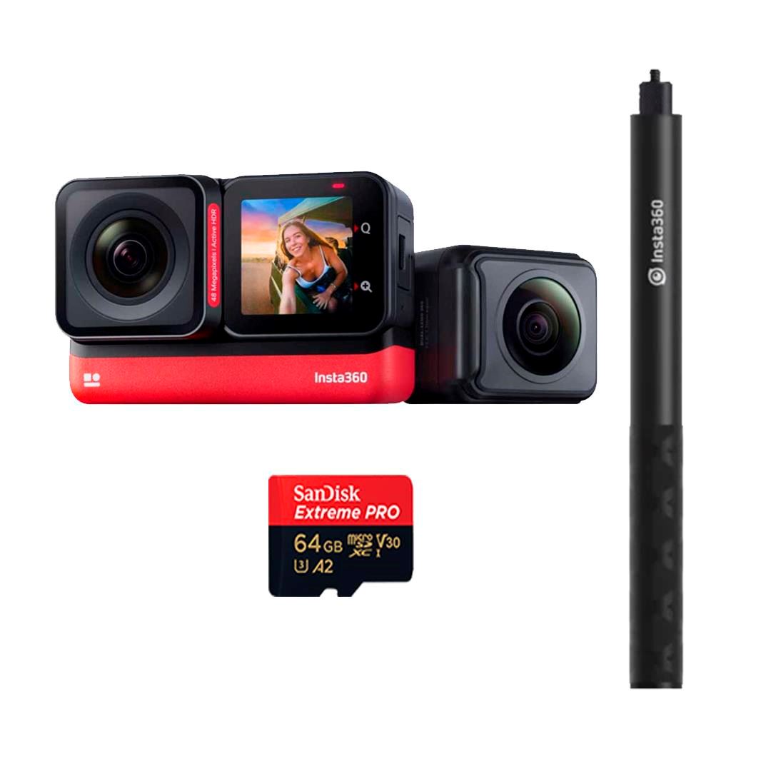 Pack Insta360 X3 + Selfie Stick + Memoria 64GB EXTREME