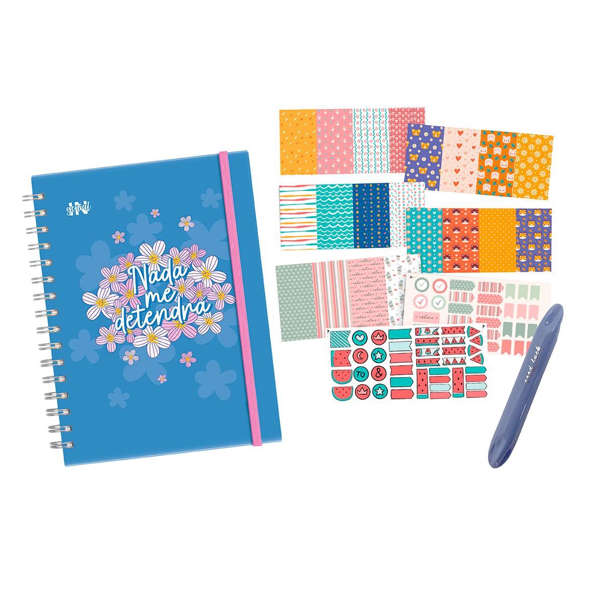 Pack Ingenial Crea: agenda infinita + papeles decorativos + resaltador