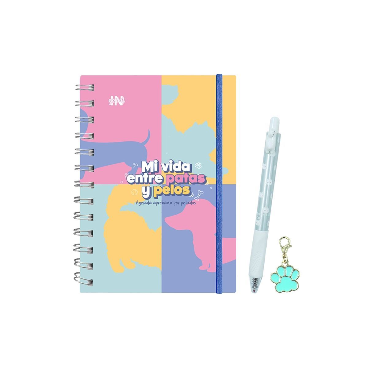 Pack Michi lover: agenda para dueños de mascotas, lapicero y llavero