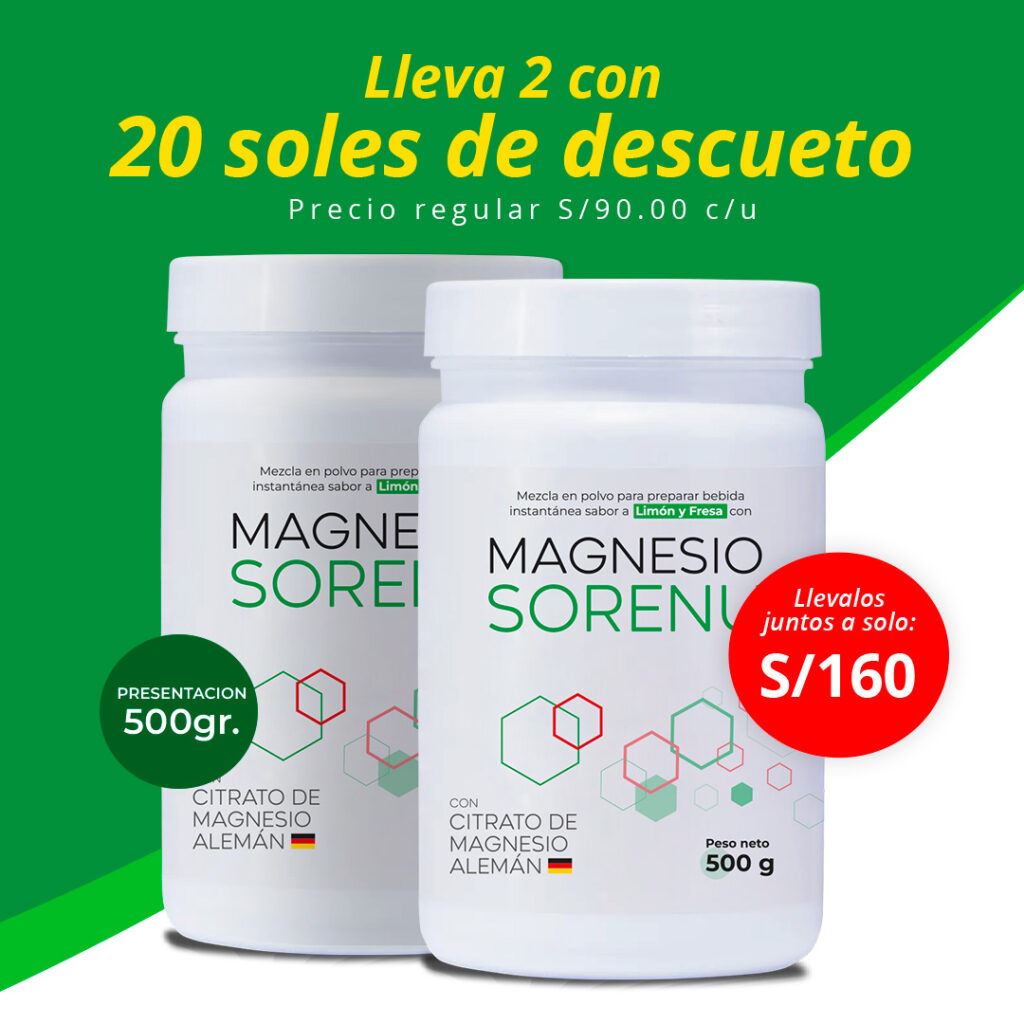 PACK Citrato de Magnesio Alemán 500g C/STEVIA SORENU-REGISTRO SANITARIO