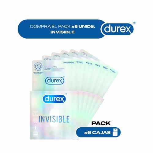 Pack x6 cajas Durex Invisible