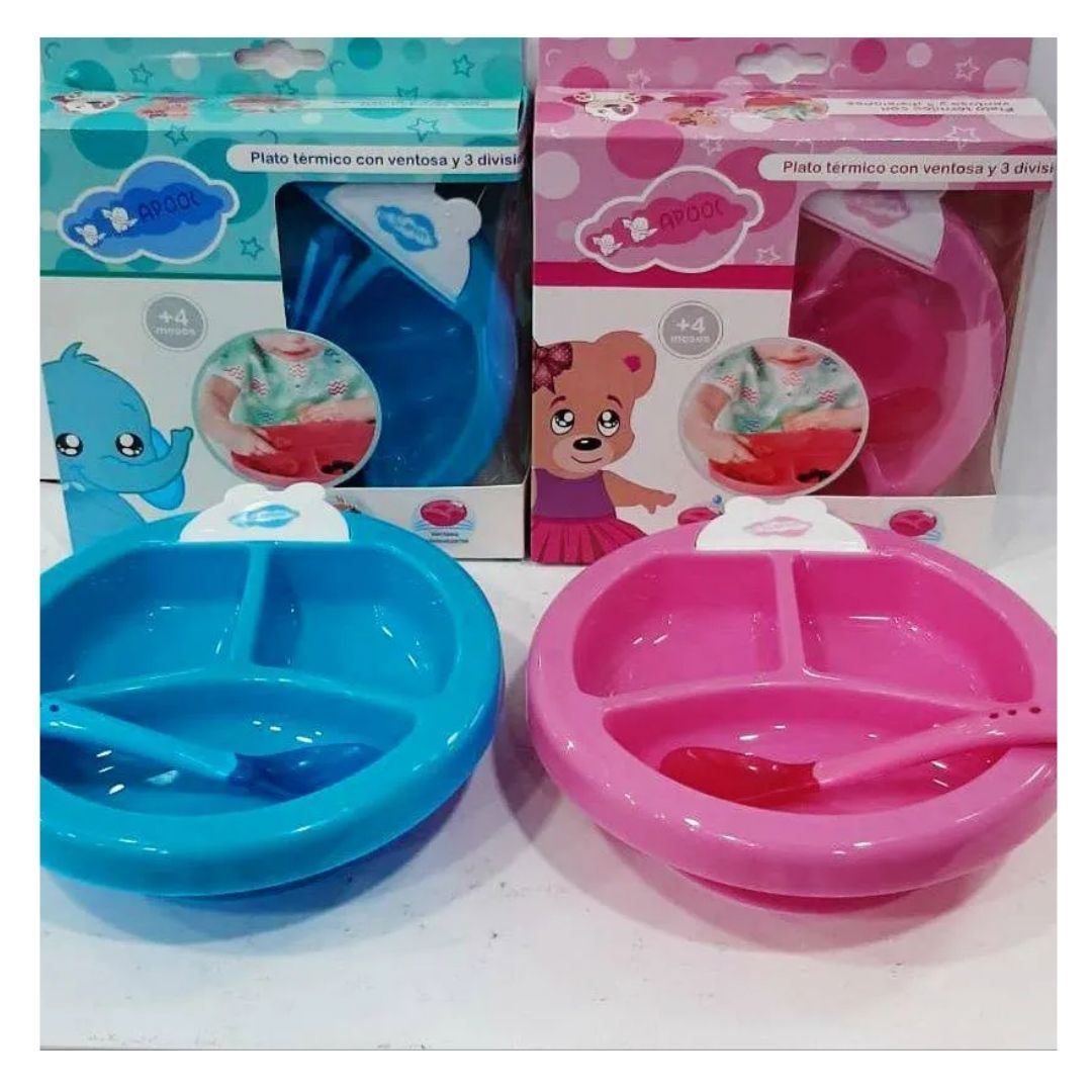 Plato Térmico Antiderrame Para Bebés