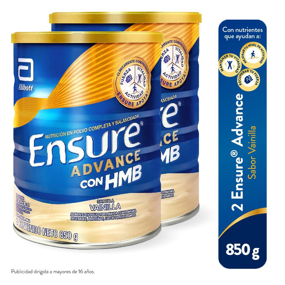 PACK 2 ENSURE ADVANCE VANILLA 850 GRS