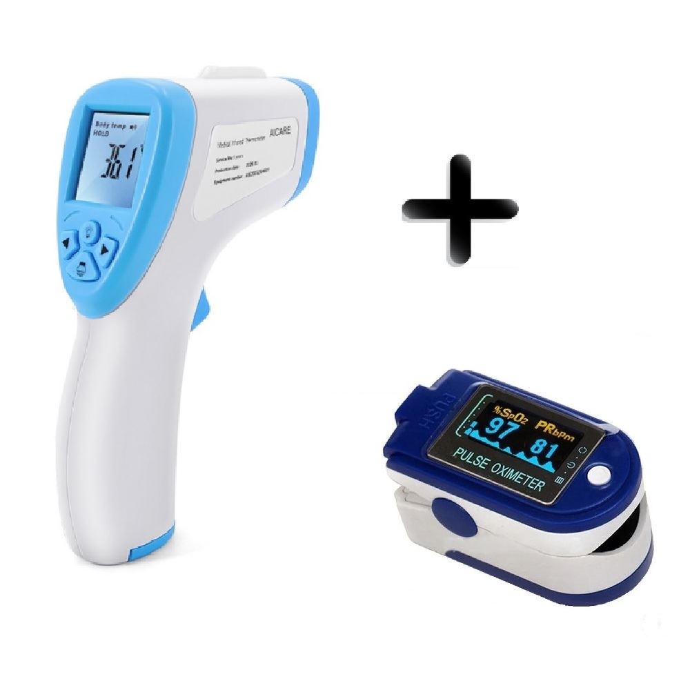 PACK Oximetro Pulsioxímetro + Termómetro infrarrojo