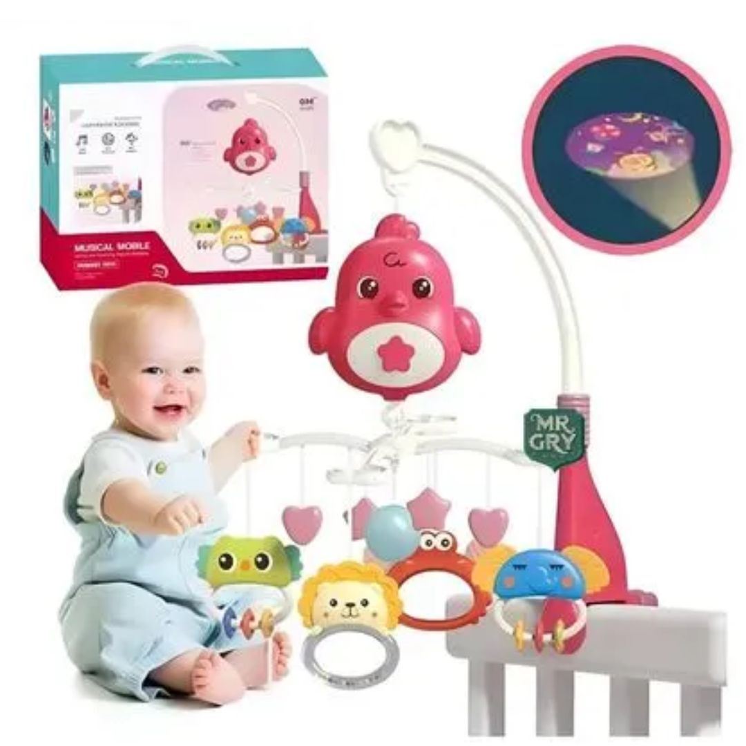Móvil Proyector Musical Pollito Para Bebes