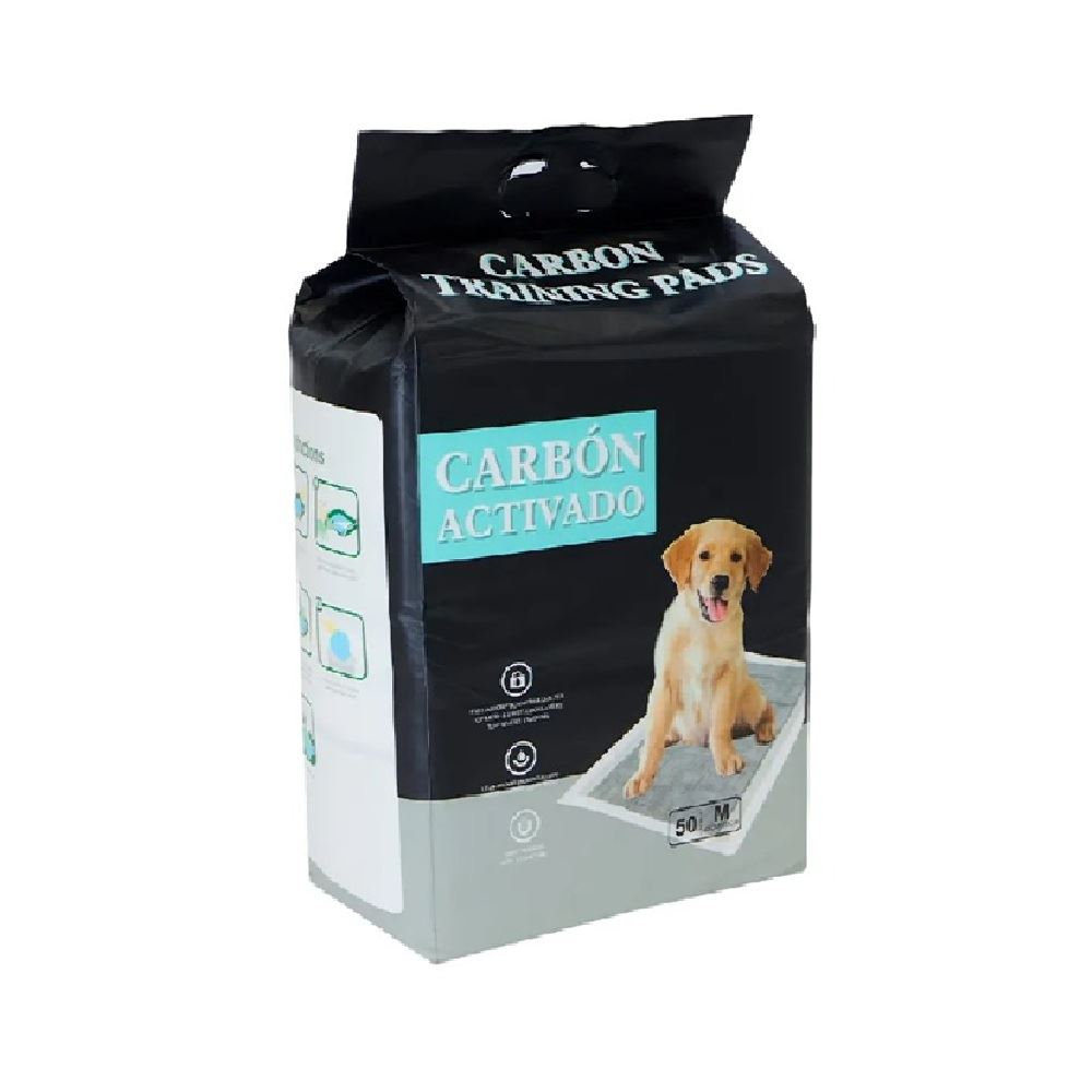 Pañales de piso entrenamiento mascotas perros talla M con carbón activado