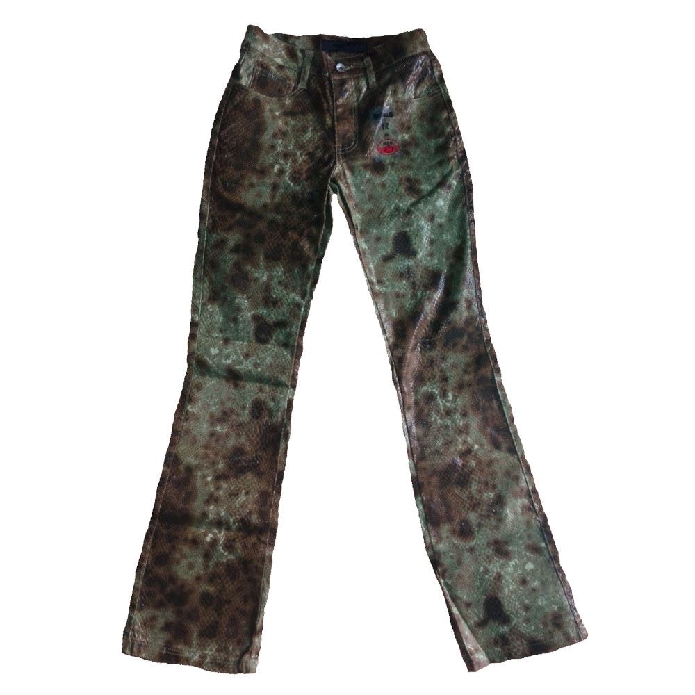 Pantalon Boot Cut Camuflado Militar Mujer Talla 27