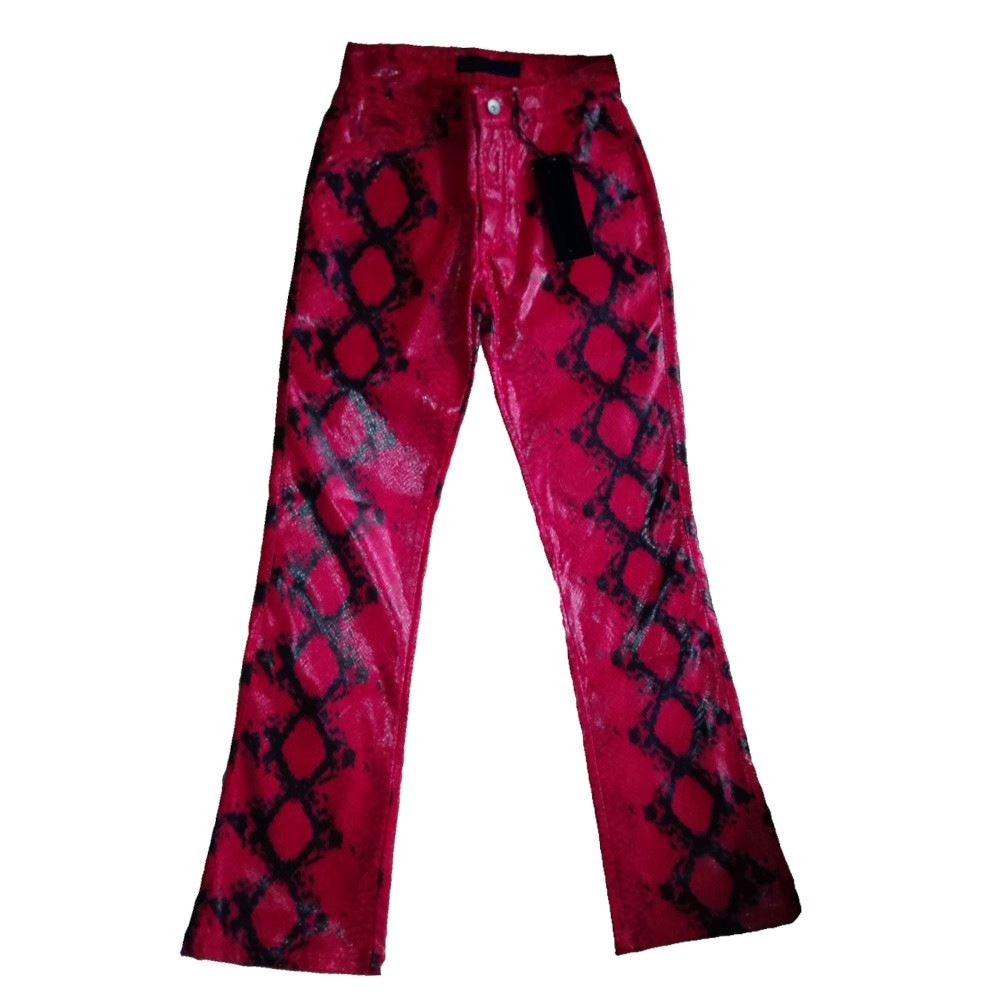 Pantalon Boot Cut Serpiente Rojo Mujer Talla 27