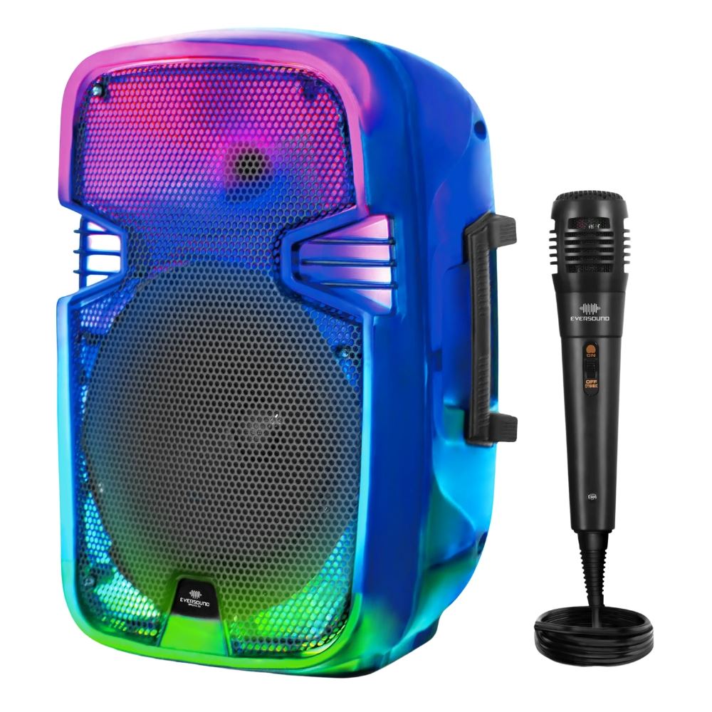 Parlante Bluetooth Eversound Bristol FX 8" - EV 1001 con Micrófono Alámbrico