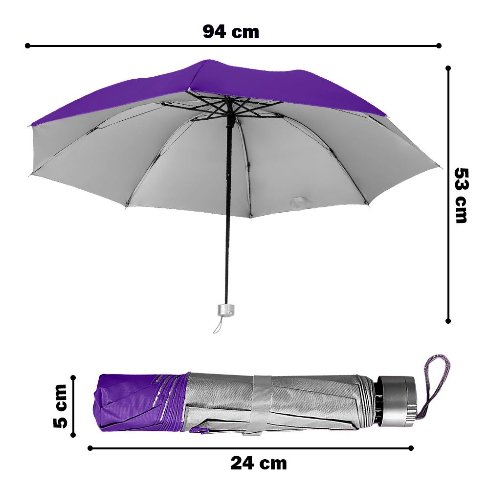 Paraguas Plegable con Protección UV Sombrilla de Mano K03