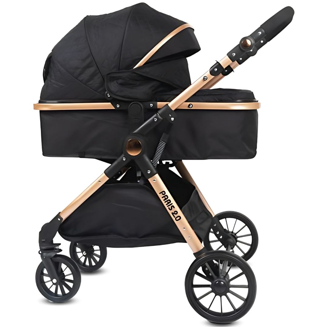 Coche Moisés de Lujo «PARIS NEW» Edición Limitada Black