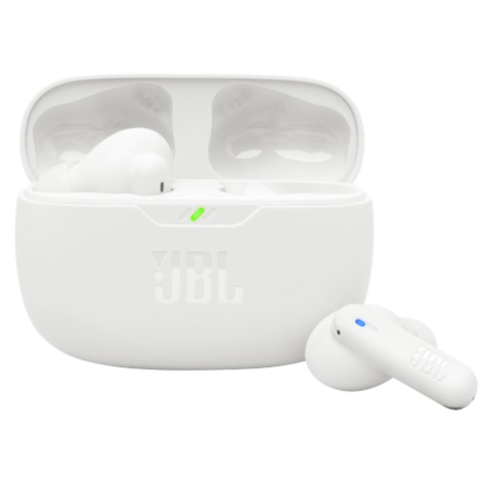 Audífonos Bluetooth True Wireless JBL Wave Beam 2 cancelación de ruido 40h Blanco