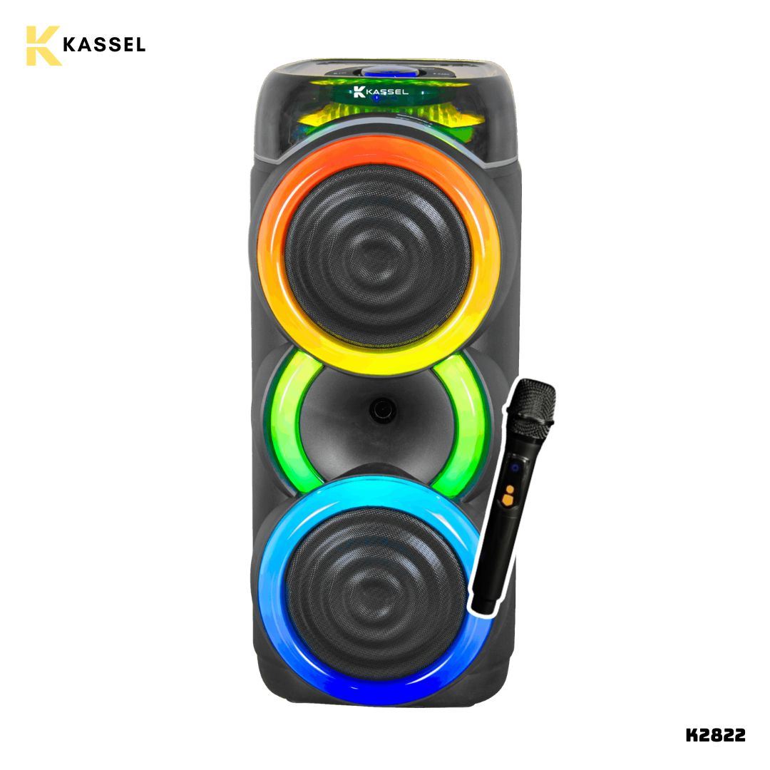 PARLANTE KASSEL CON BATERIA 40W RMS 1 MICROFONO - K2822