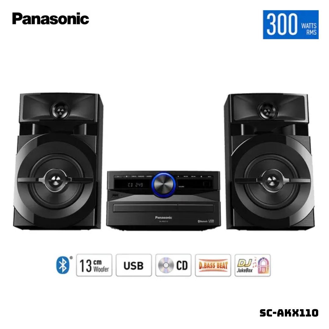 PARLANTES PANASONIC 300W MINI COMPONENTE - SC-AKX110