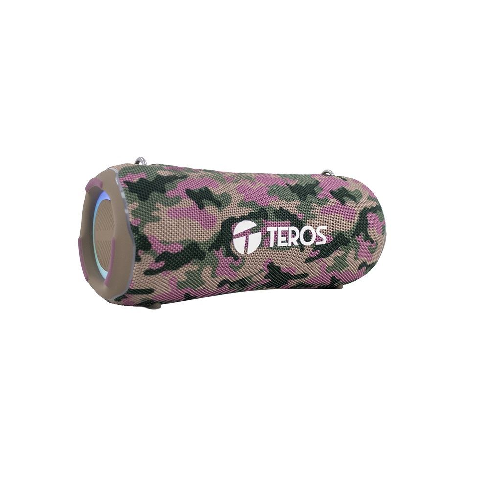 Parlante TEROS Ultra TE-6046M 40W BT53 RGB TWS marrón militar camuflado