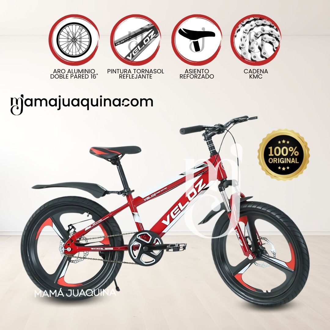 Bicicleta Para Niño Aro 16 «PALMEIRA ASPA II» Red