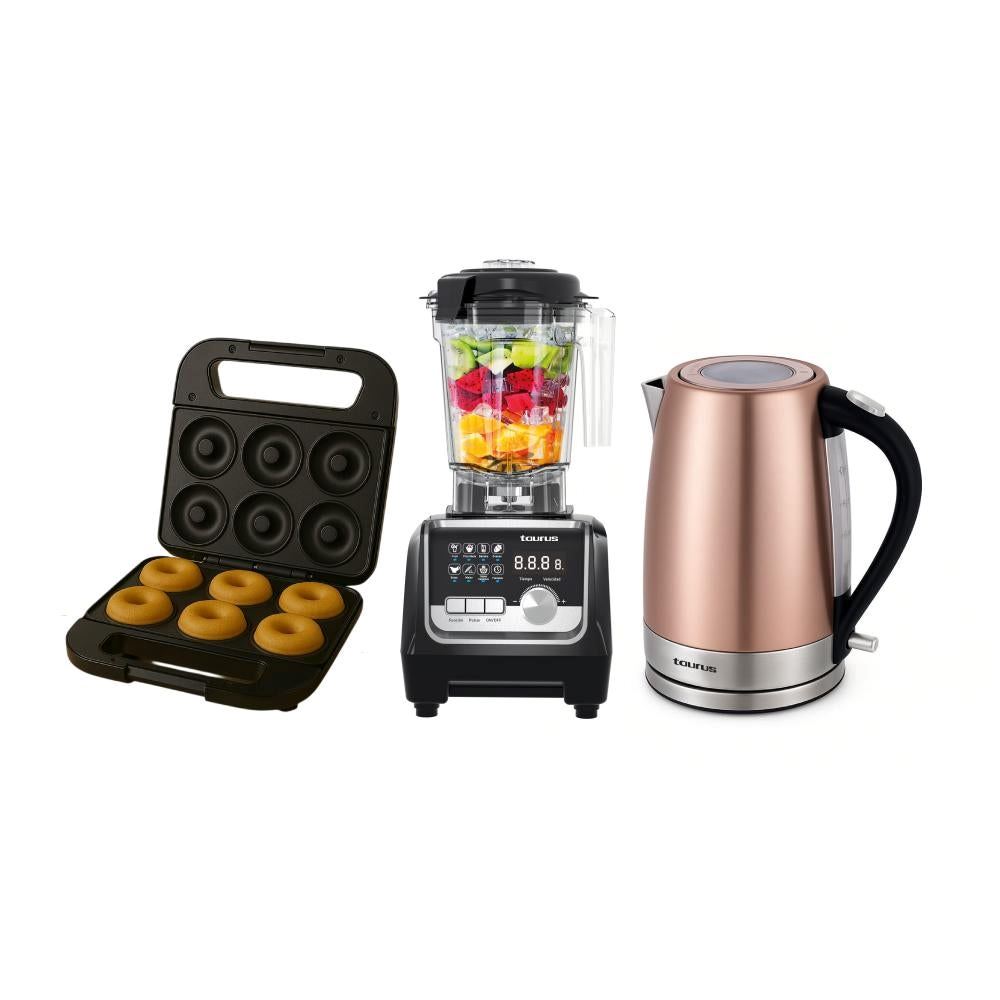 Combo Taurus Licuadora Elite 1600W + Máquina de Dofles 750W + Hervidor 2200W