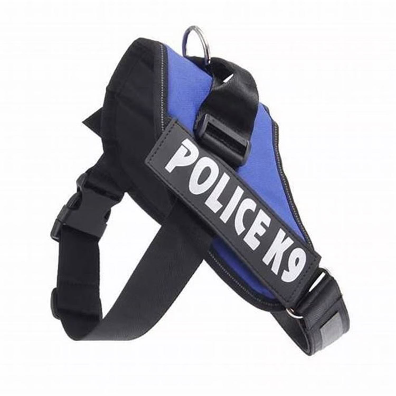 Pechera Police K9 azul para mascotas perros y/o gatos talla M