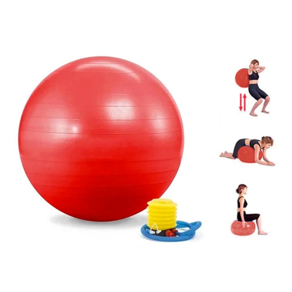 PELOTA PILATES YOGA 65CM ROJO
